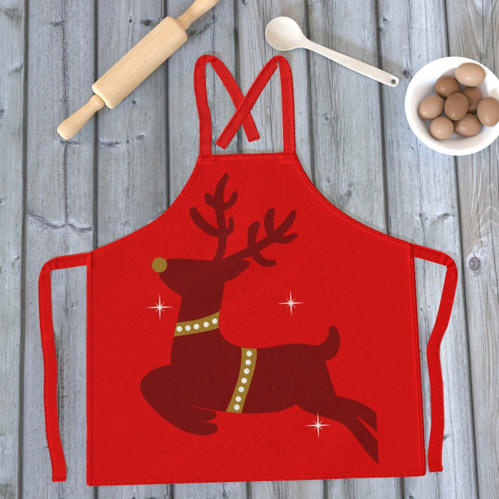 Apron - Reindeer Skip Red - Print On It