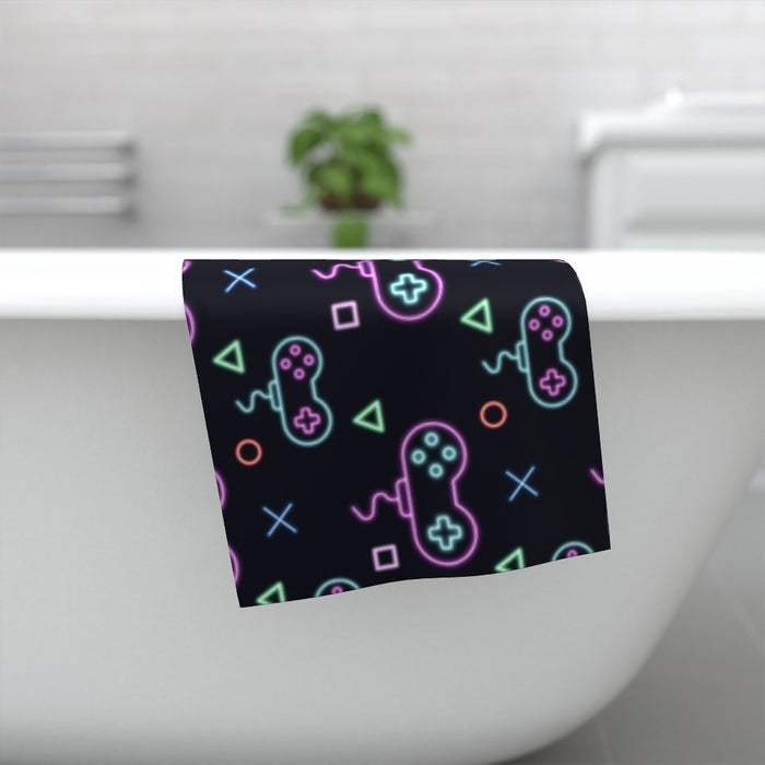 Towel - Neon Gaming Black - Print On It