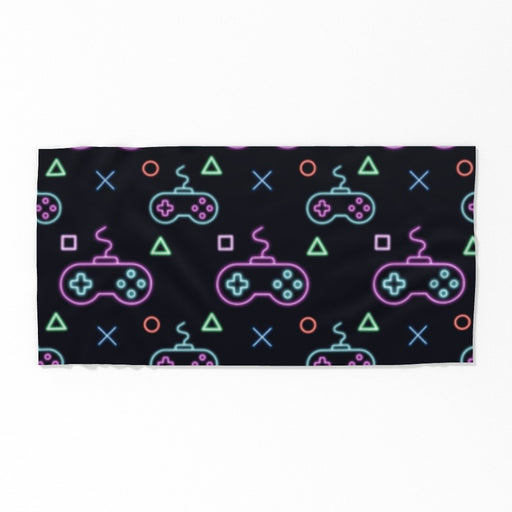 Towel - Neon Gaming Black - Print On It