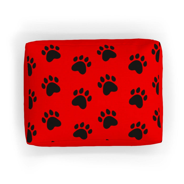 Pet Bed - Paws Red - Print On It