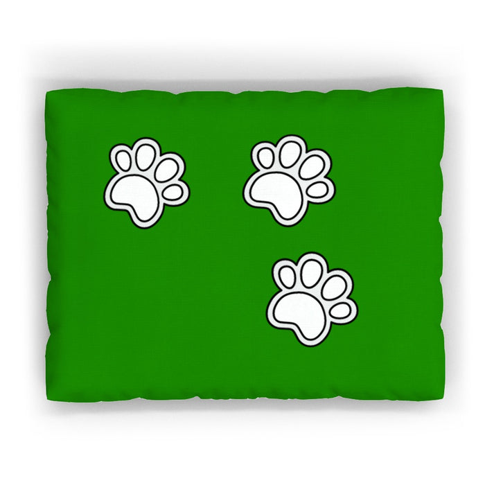 Pet Bed - Paws on Green - Print On It