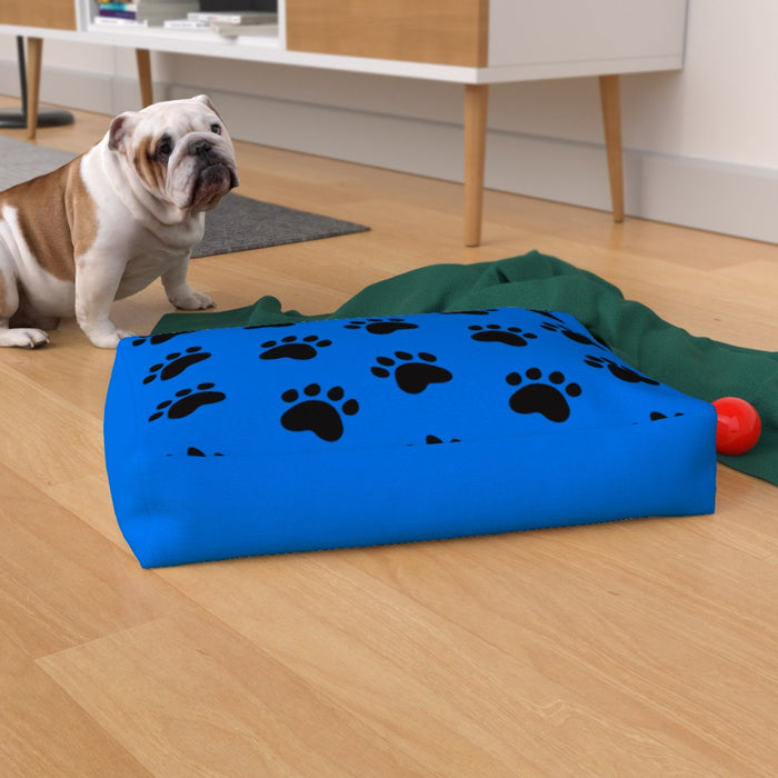 Pet Bed - Paws Blue - Print On It