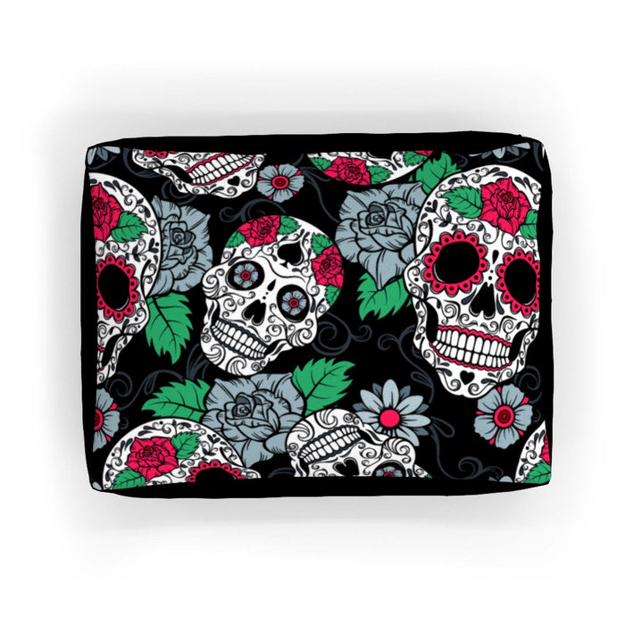 Pet Bed - Skulls and Roses - Print On It