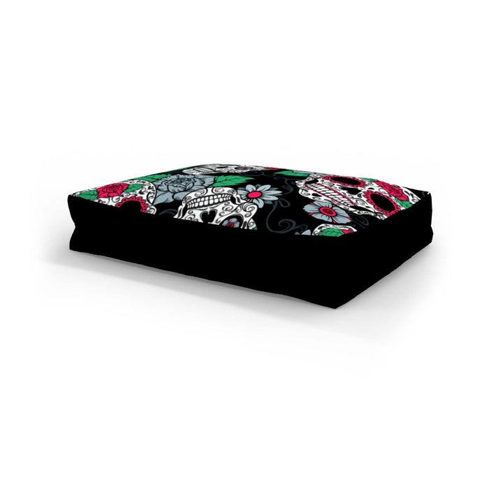 Pet Bed - Skulls and Roses - Print On It