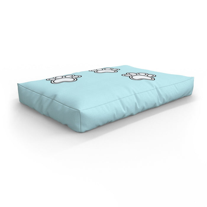 Pet Bed - Paws on Light Blue - Print On It