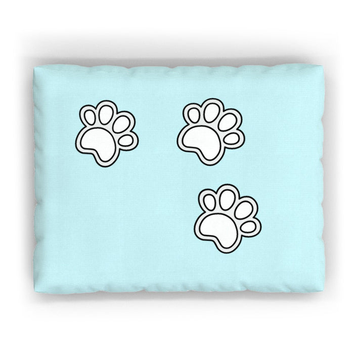 Pet Bed - Paws on Light Blue - Print On It