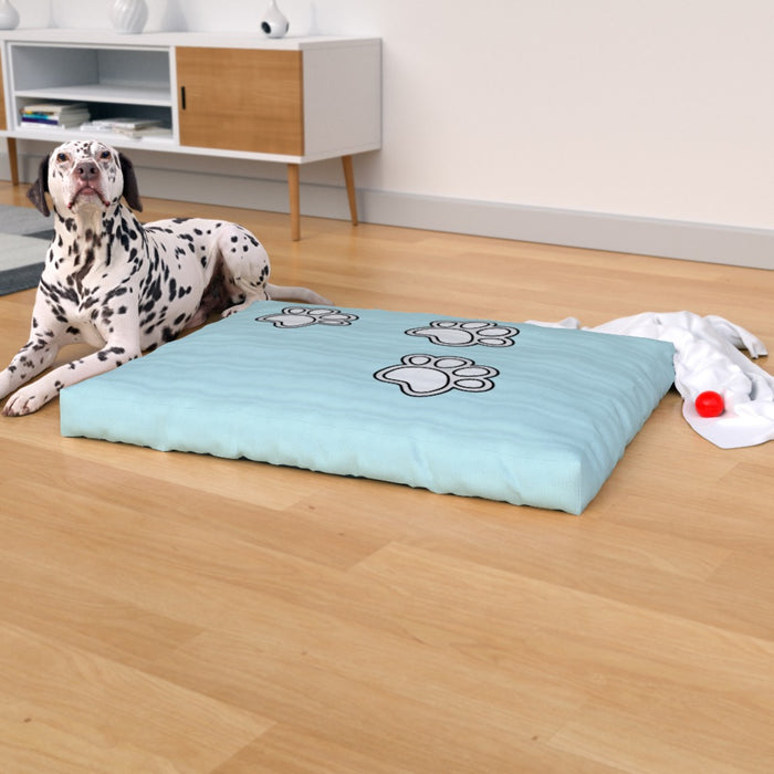 Pet Bed - Paws on Light Blue - Print On It