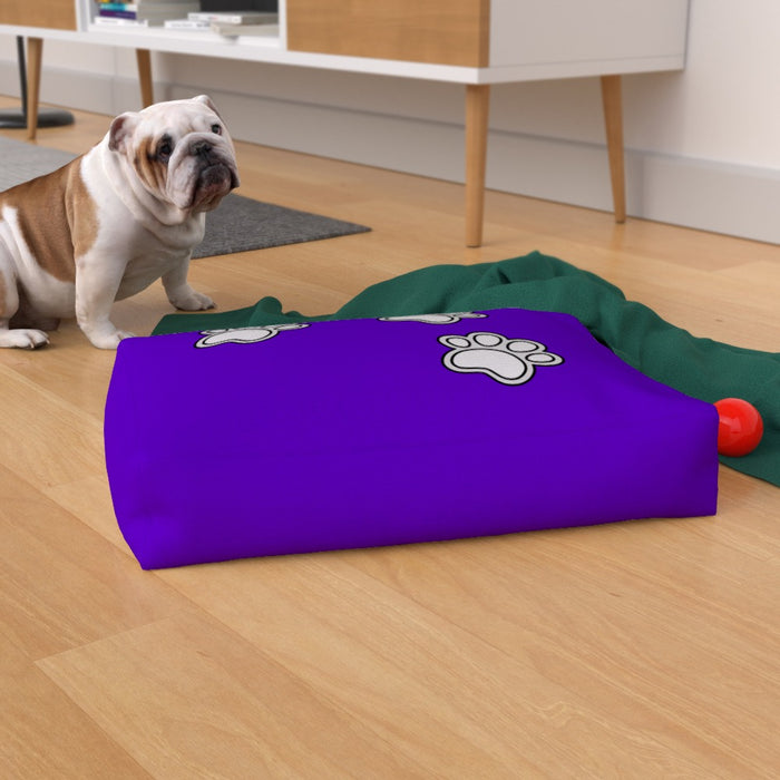 Pet Bed - Paws on Purple - Print On It