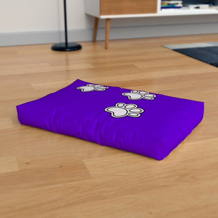 Pet Bed - Paws on Purple - Print On It