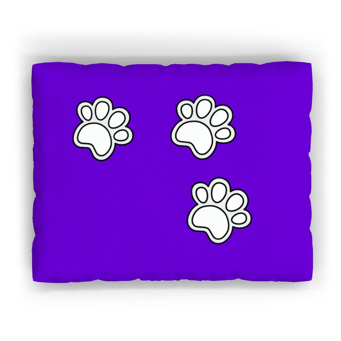 Pet Bed - Paws on Purple - Print On It