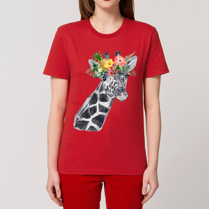 T-Shirt - Floral Giraffe - Print On It