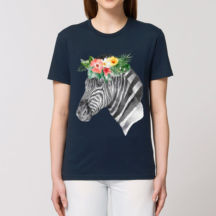 T-Shirt - Floral Zebra - Print On It