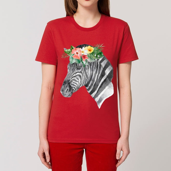 T-Shirt - Floral Zebra - Print On It