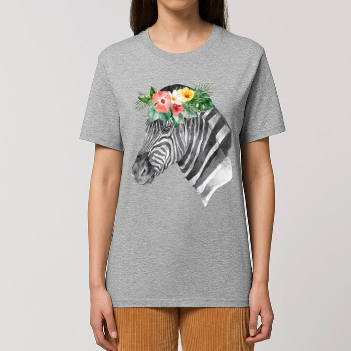 T-Shirt - Floral Zebra - Print On It