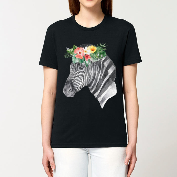 T-Shirt - Floral Zebra - Print On It