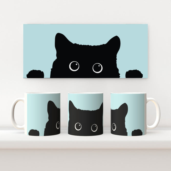 11oz Mug - Kitty Light Blue - Print On It