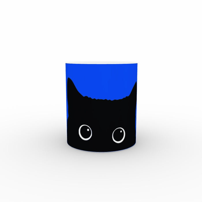 11oz Mug - Kitty Bright Blue - Print On It