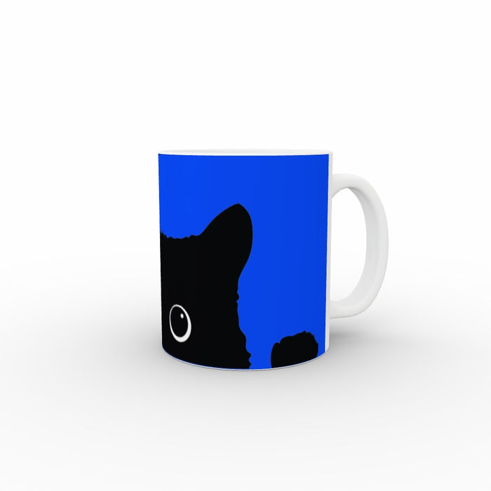 11oz Mug - Kitty Bright Blue - Print On It