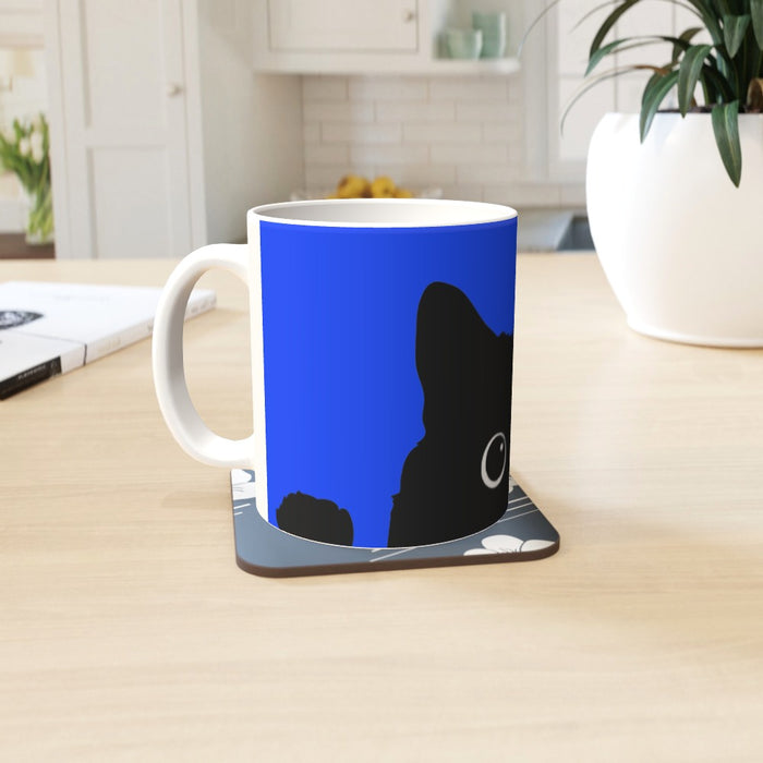 11oz Mug - Kitty Bright Blue - Print On It