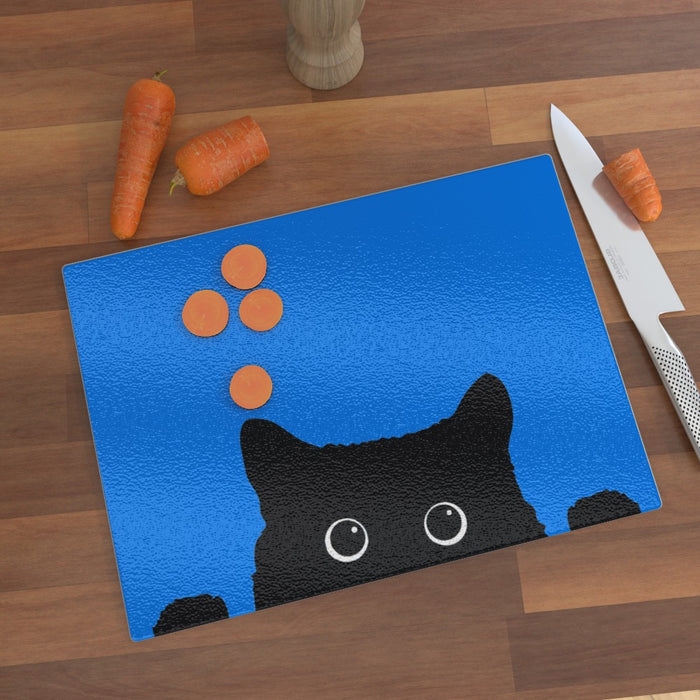 Glass Chopping Boards - Kitty Blue - Print On It