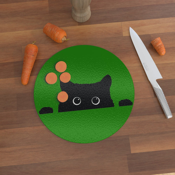 Glass Chopping Boards - Kitty Green - Print On It