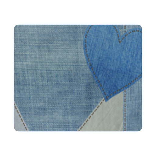 Mouse Mat - Denim Heart - Print On It