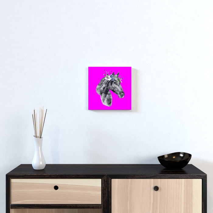 Wall Canvas - Floral Horse - Print On It