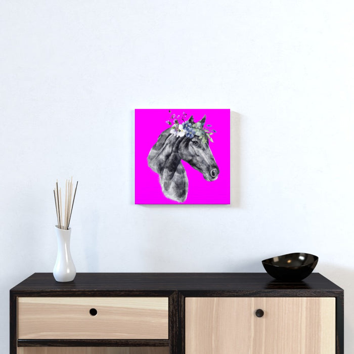 Wall Canvas - Floral Horse - Print On It