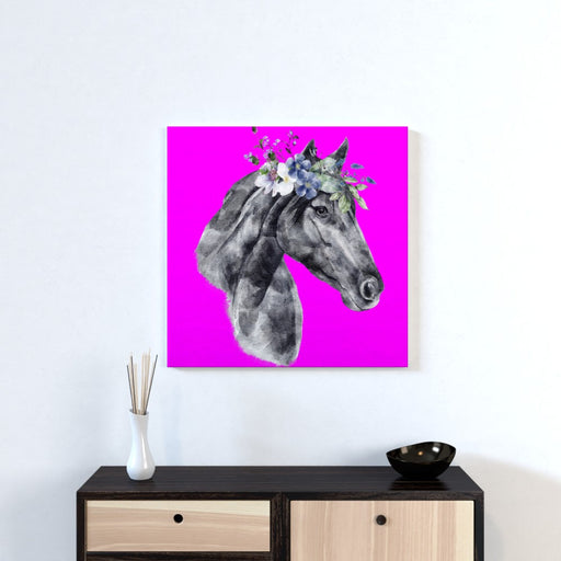 Wall Canvas - Floral Horse - Print On It