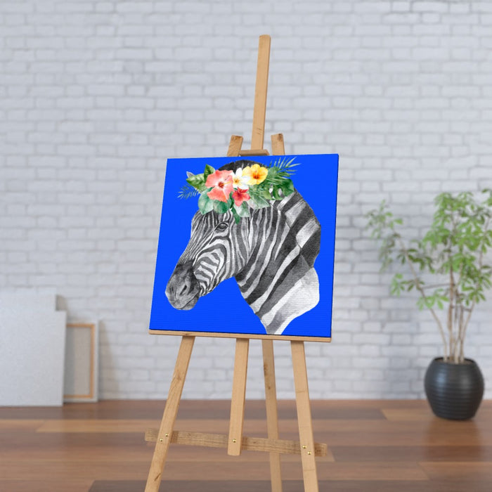 Wall Canvas - Floral Zebra - Print On It