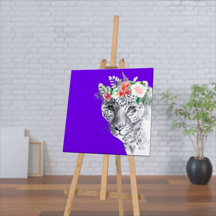 Wall Canvas - Floral Leopard - Print On It