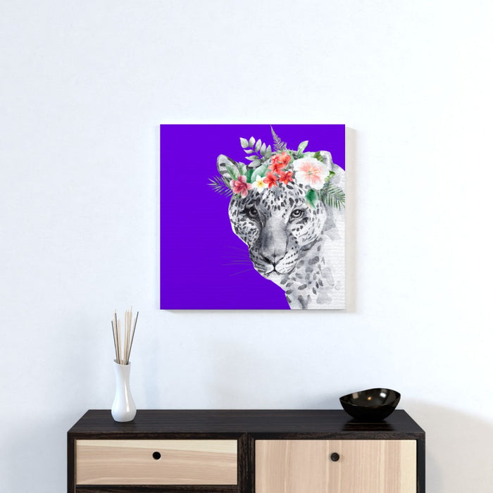 Wall Canvas - Floral Leopard - Print On It