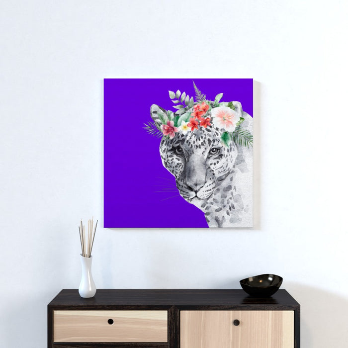 Wall Canvas - Floral Leopard - Print On It