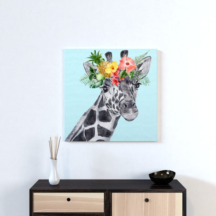 Wall Canvas - Floral Giraffe - Print On It