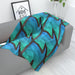 Blanket - Abstract Waves Blue/Green - printonitshop