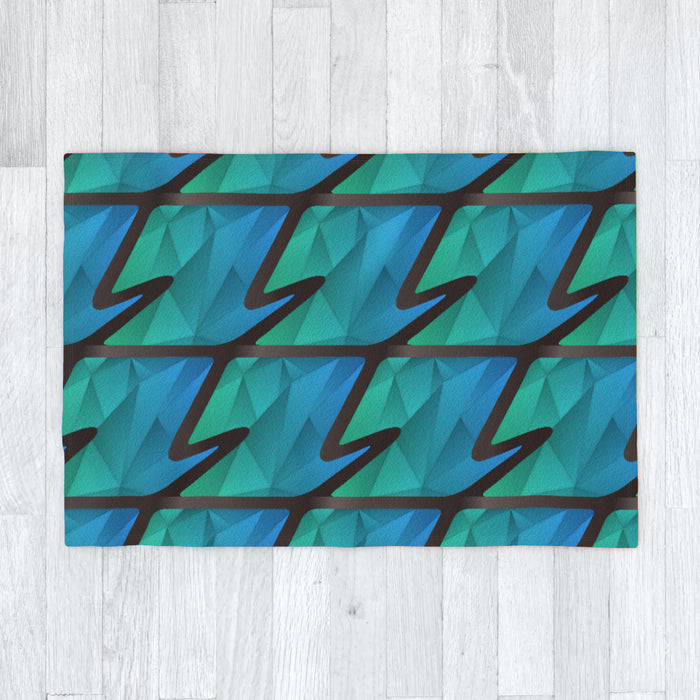 Blanket - Abstract Waves Blue/Green - printonitshop