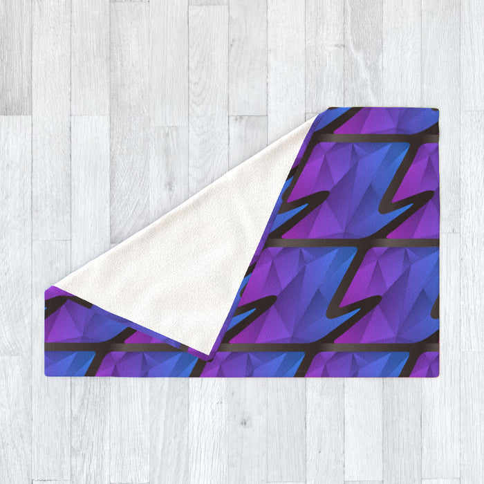 Blanket - Abstract Waves Blue/Purple - printonitshop