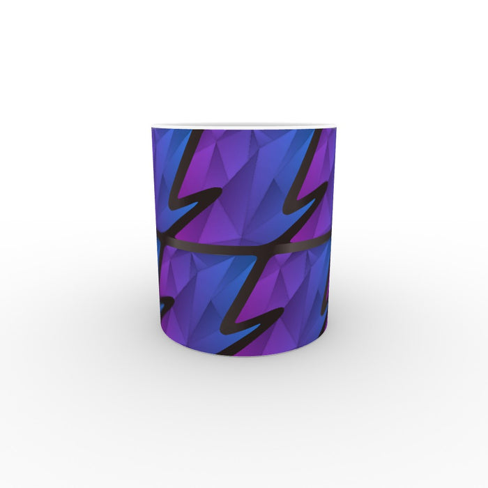 11oz Ceramic Mug - Abstract Waves Blue/Purple - printonitshop