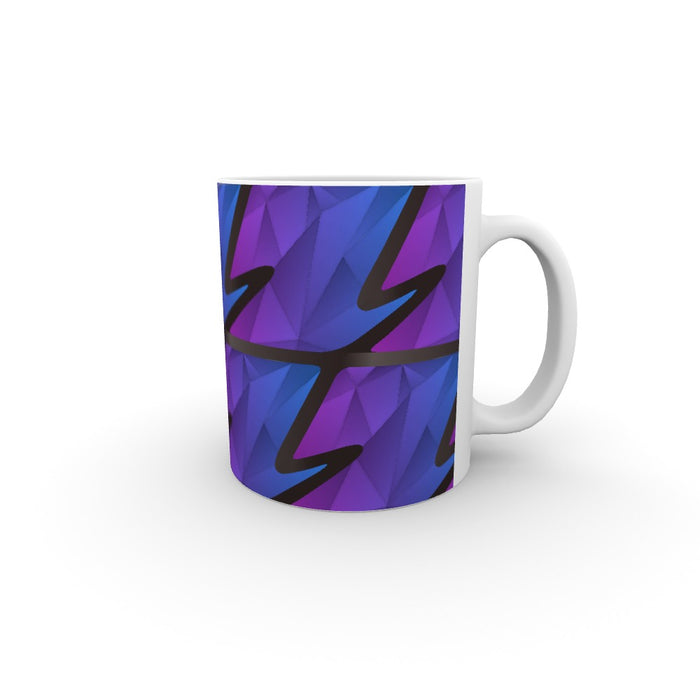 11oz Ceramic Mug - Abstract Waves Blue/Purple - printonitshop