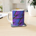 11oz Ceramic Mug - Abstract Waves Blue/Purple - printonitshop