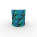 11oz Ceramic Mug - Abstract Waves Blue/Green - printonitshop