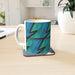 11oz Ceramic Mug - Abstract Waves Blue/Green - printonitshop