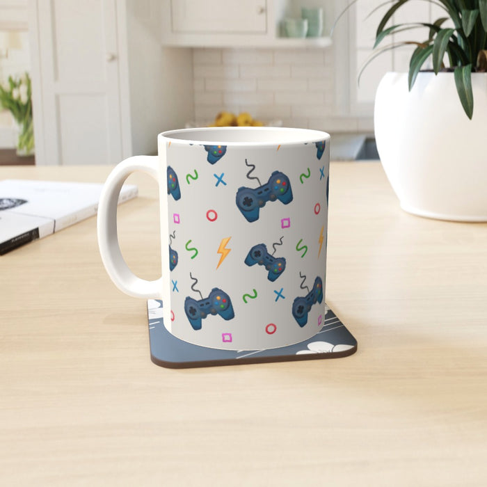 11oz Ceramic Mug - Pale Grey Gaming - printonitshop