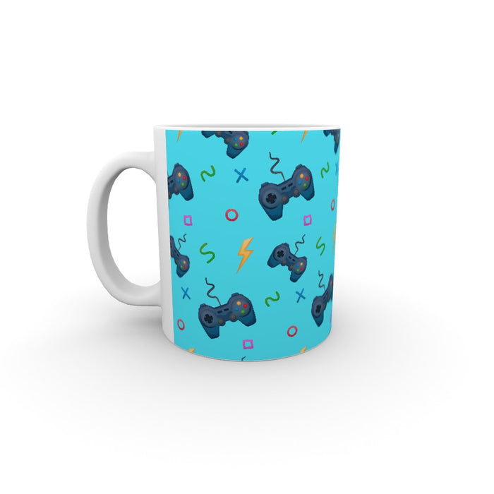 11oz Ceramic Mug - Pale Blue Gaming - printonitshop