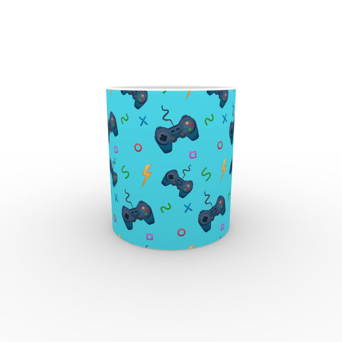 11oz Ceramic Mug - Pale Blue Gaming - printonitshop