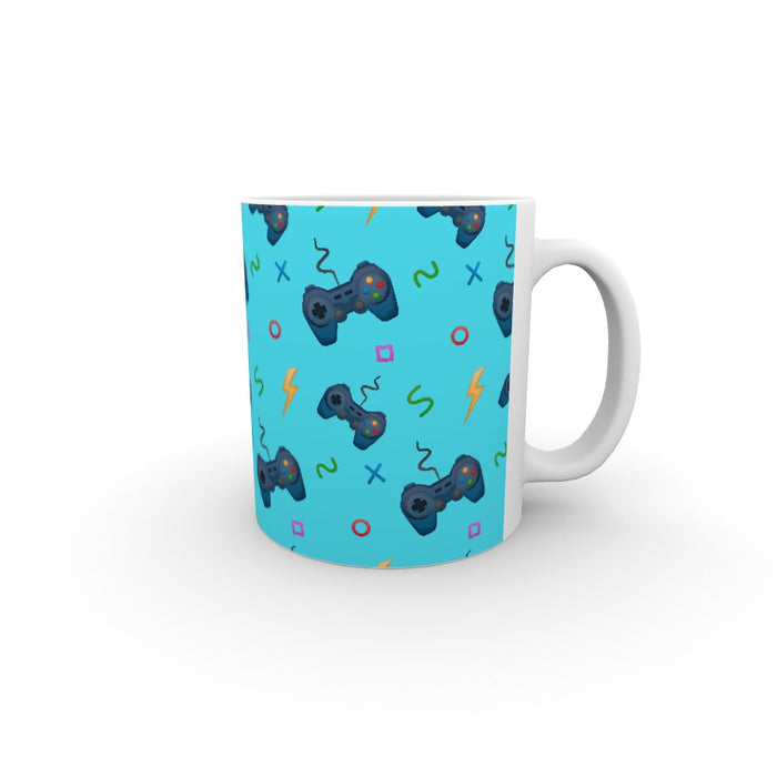 11oz Ceramic Mug - Pale Blue Gaming - printonitshop