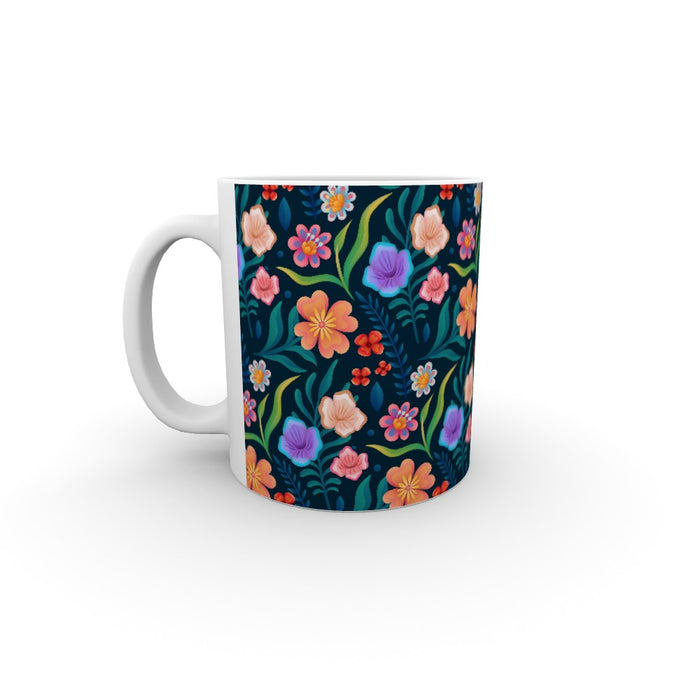 11oz Ceramic Mug - Very Floral - printonitshop