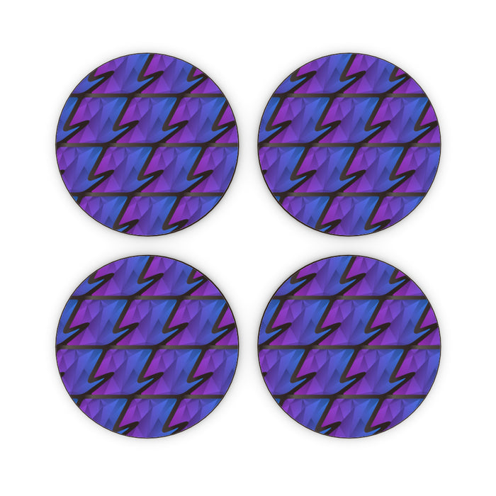 Coasters - Abstract Waves Blue/Purple - printonitshop