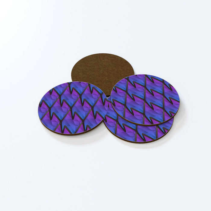 Coasters - Abstract Waves Blue/Purple - printonitshop