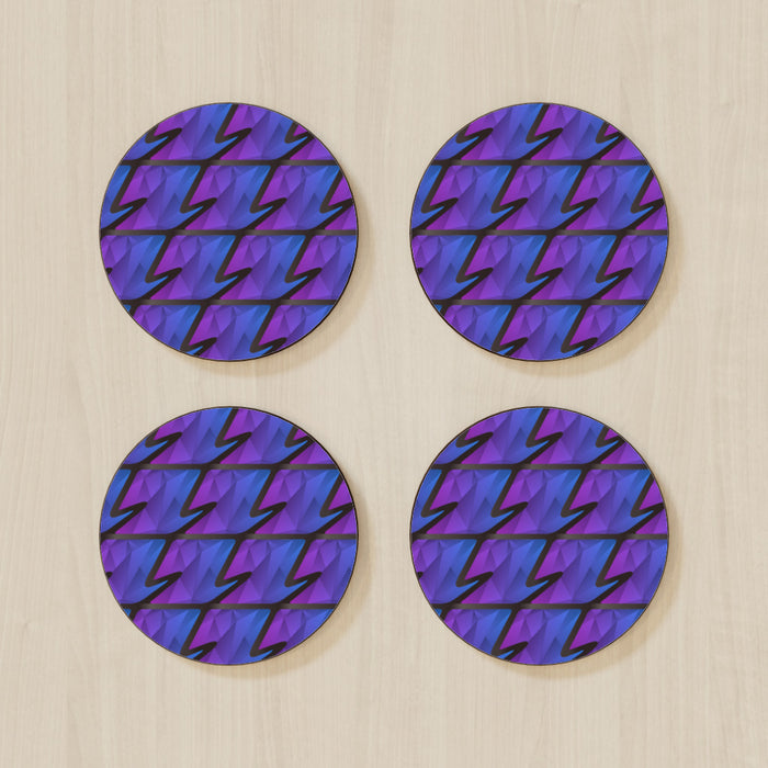 Coasters - Abstract Waves Blue/Purple - printonitshop